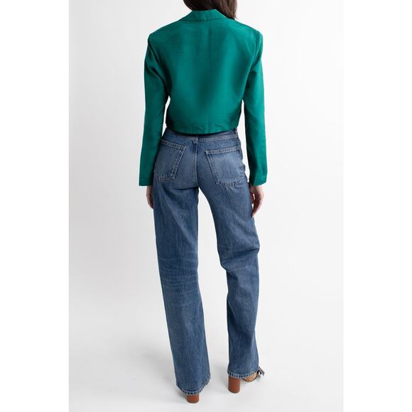 Vintage Teal Cropped Blazer - Picture 6 of 6